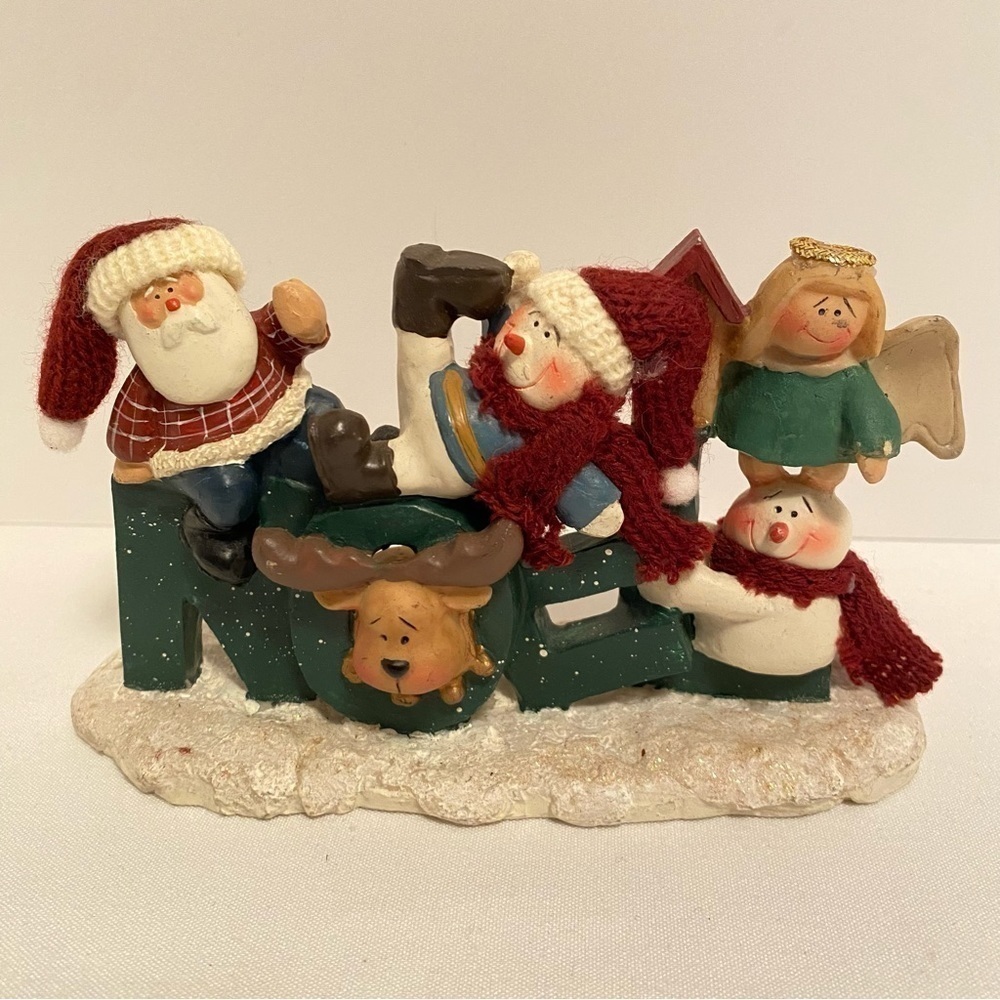 Crazy Mountain Christmas Noel/ Santa/ Snowman Angel Figurine